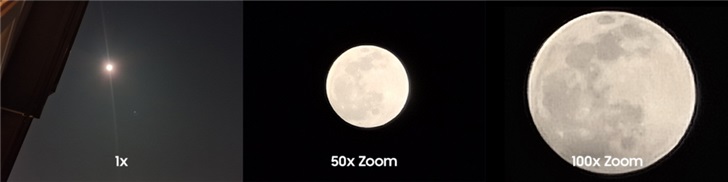 官方公布三星S20 Ultra拍月亮效果样张