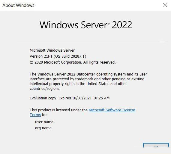 微软最新Windows server 2022正在研发