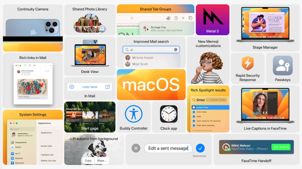 Apple发布具有新连续性功能的macOS 13 