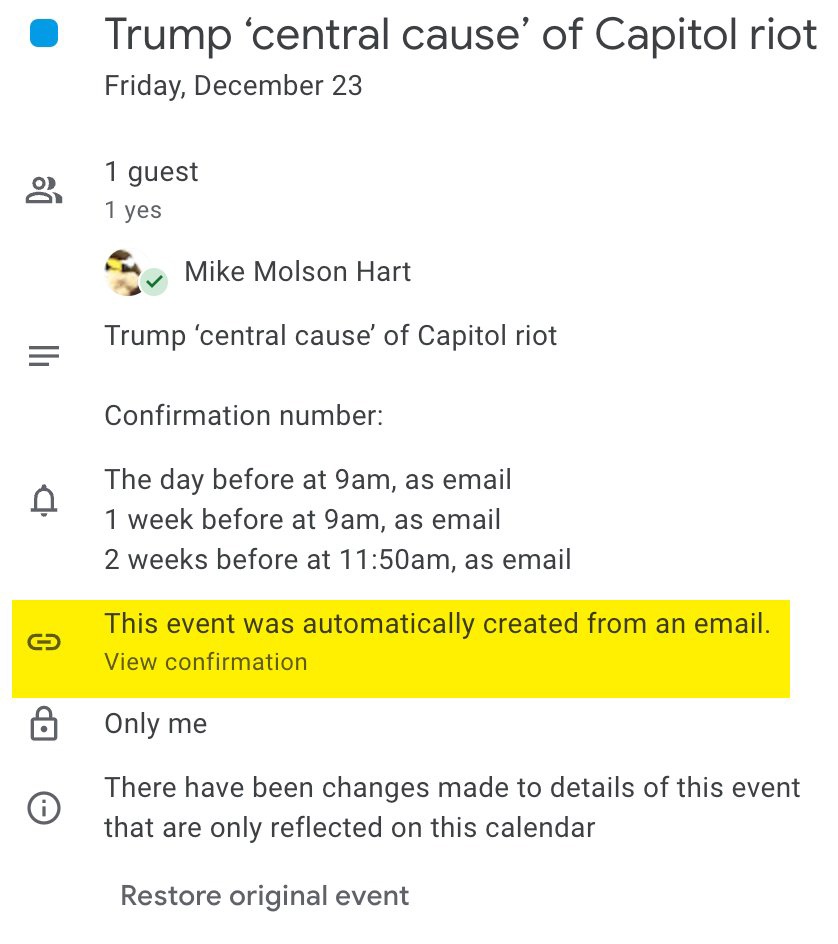 谷歌 Google Calendar 出现随机创建日