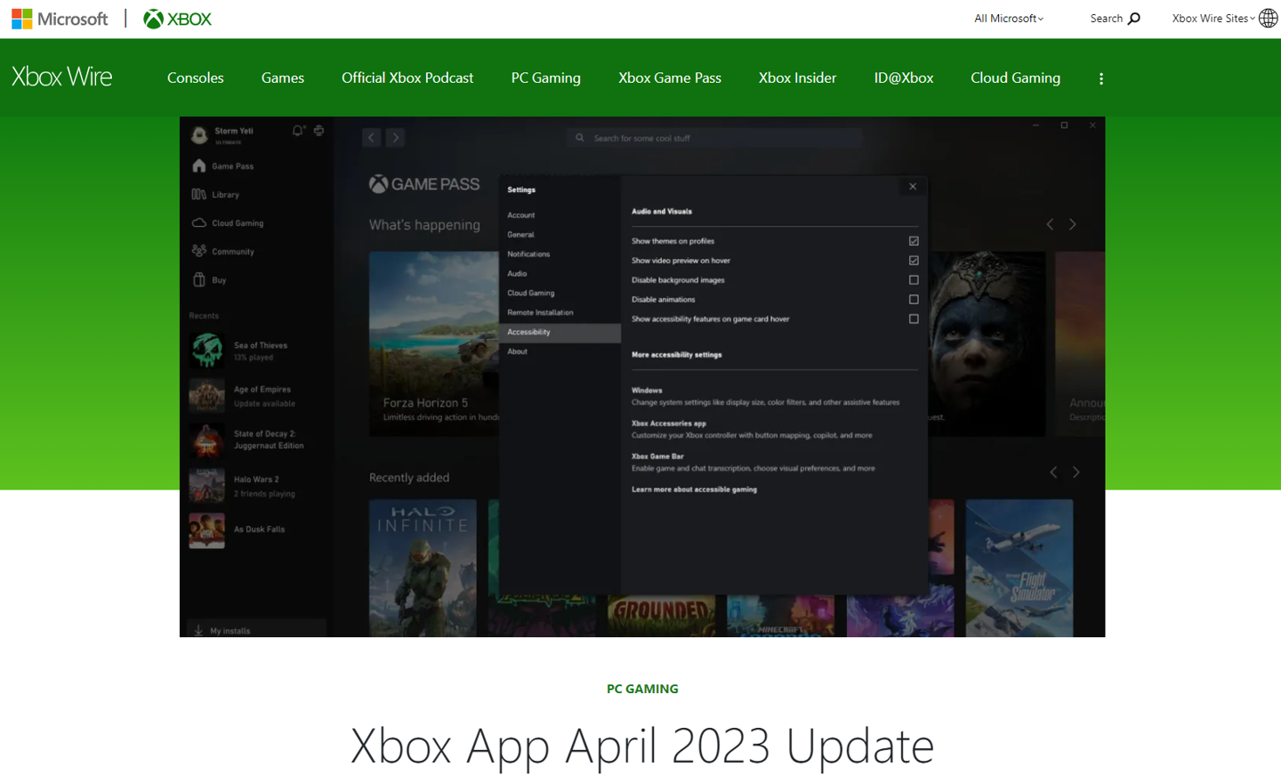 微软 Xbox 应用 PC 版 4 月更新 (2304.