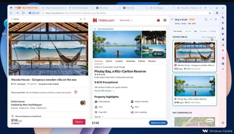 微软计划 4 月为 Edge 浏览器引入分屏