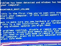 Win7开机蓝屏出现代码“STOP:0X000000ED”的解决办法