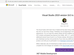 微软发布Visual Studio 2019 16.5（附更新内容）