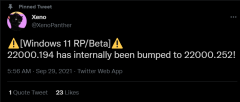 微软最新Win11 22000.252(RP/Beta)来了！附下载地址