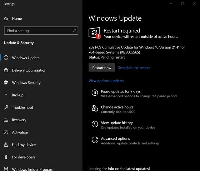 微软Win10最新补丁KB5005565 修复蓝牙和中文输入问题（附下载地址）