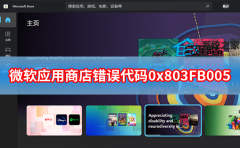 微软应用商店错误代码0x803FB005怎么解决？