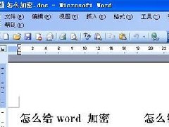 Word文档设置查看密码教学 Word文档如何设置查看密码？