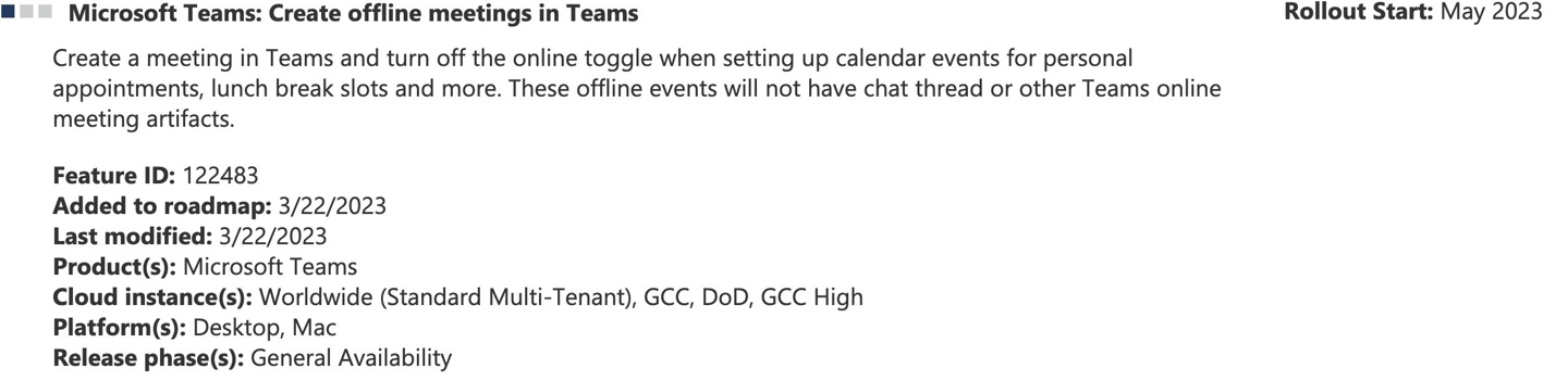 微软Teams将支持创建离线会议！