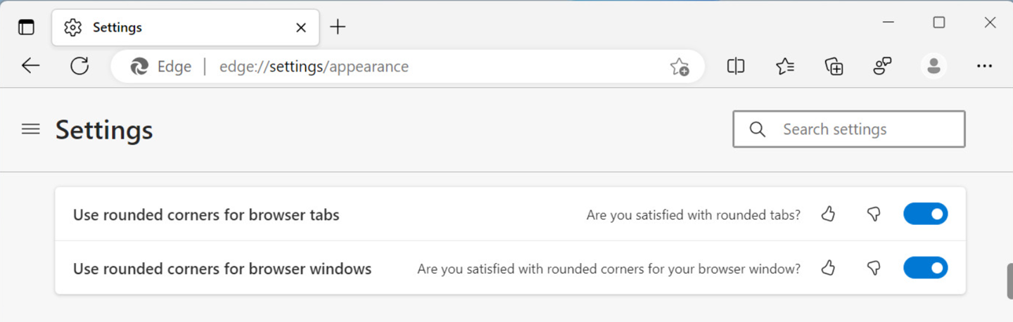 微软 Edge 浏览器将支持关闭窗口 / 标签页圆角